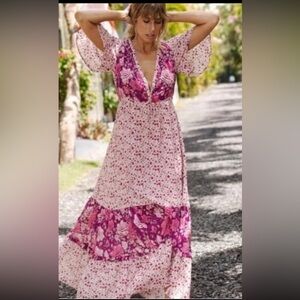 Spell Winona maxi dress in berry